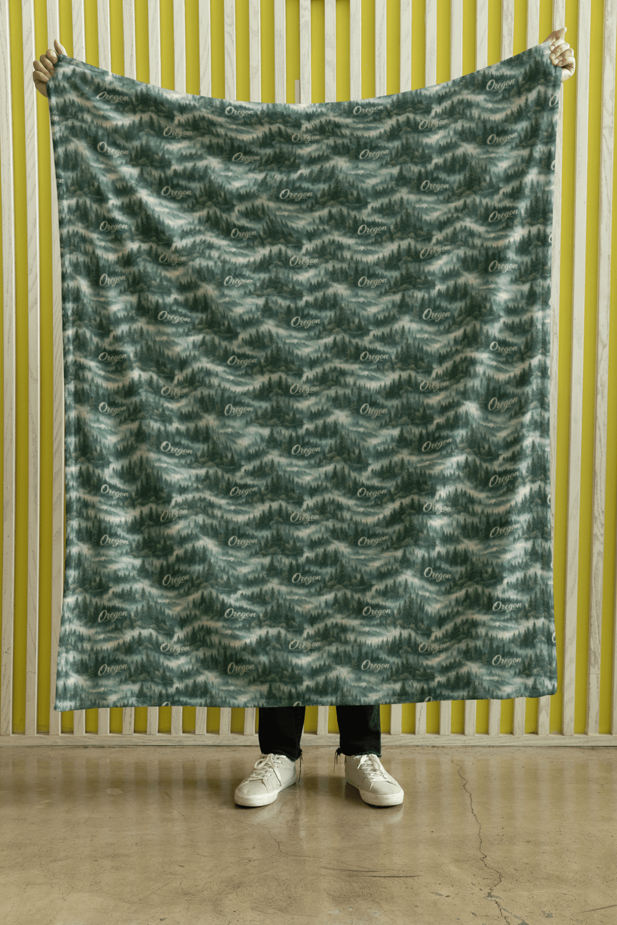 Oregon Forest & Fog Sherpa Blanket