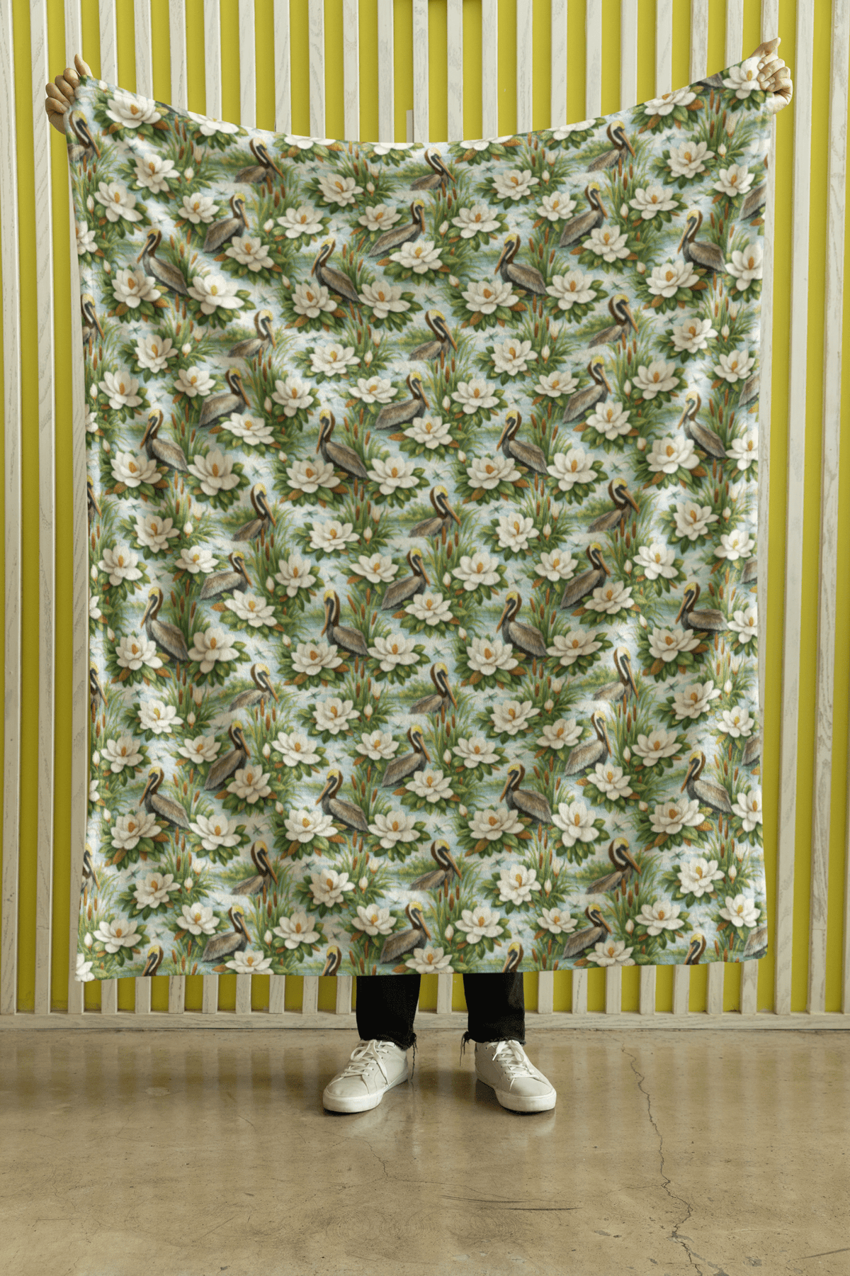 Louisiana Flora & Fauna Sherpa Blanket