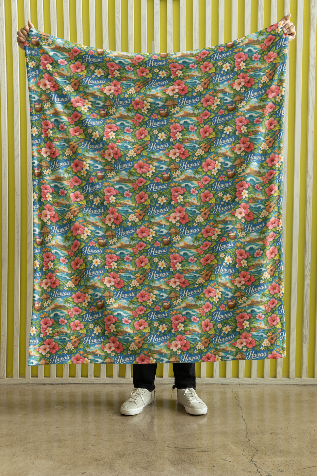 Hawaii Island Aloha Sherpa Blanket