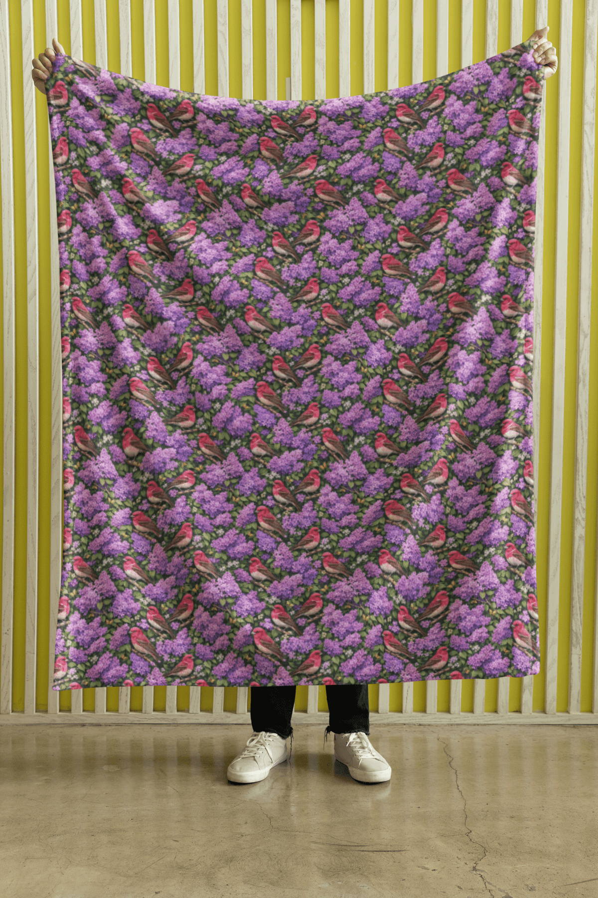 New Hampshire Flora & Fauna Sherpa Blanket