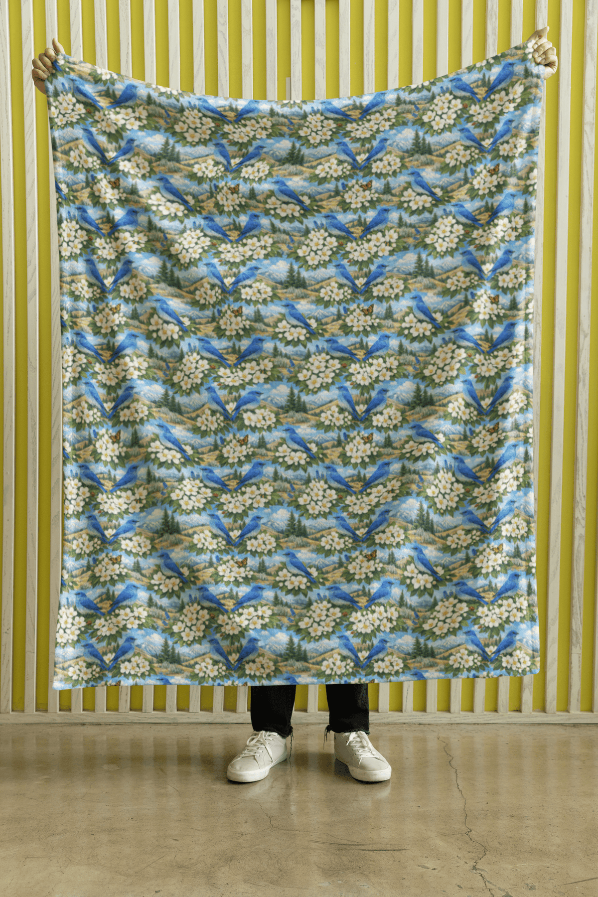 Idaho Flora & Fauna Sherpa Blanket