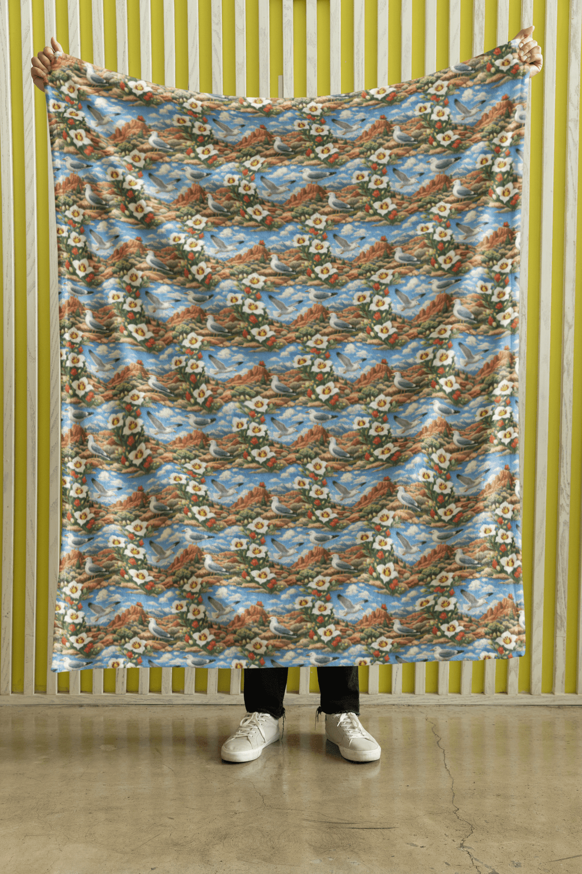 Utah Flora & Fauna Sherpa Blanket