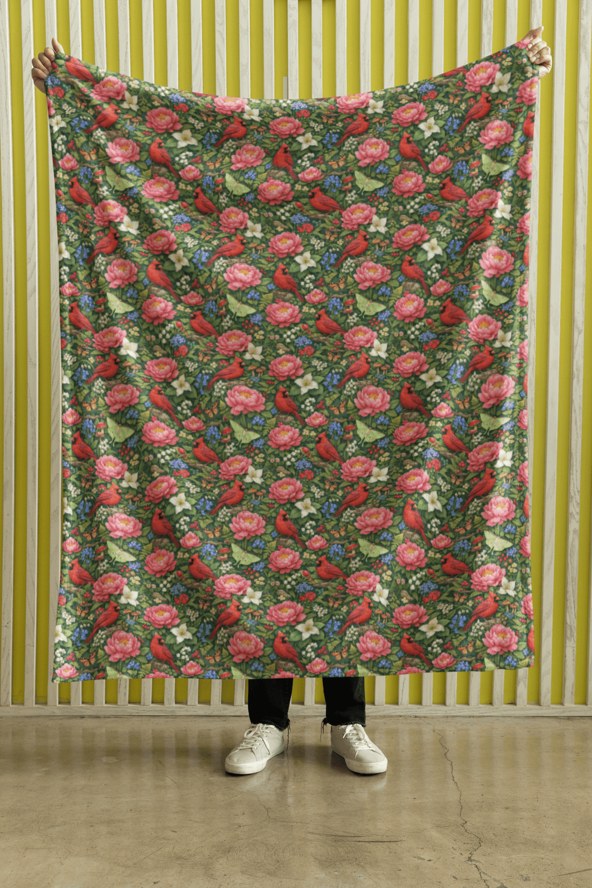 Indiana Flora & Fauna Sherpa Blanket