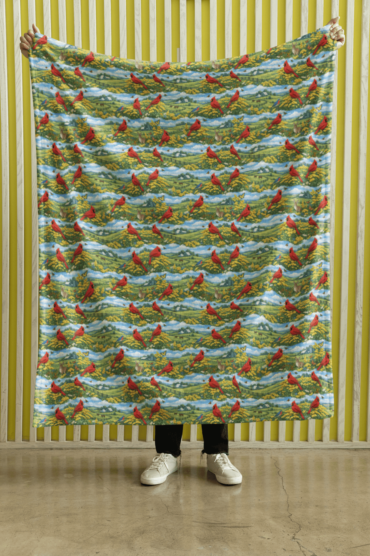 Kentucky Flora & Fauna Sherpa Blanket