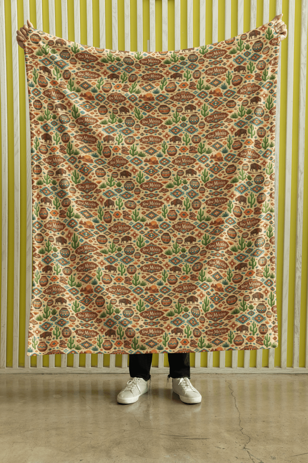 New Mexico Santa Fe Earth Sherpa Blanket