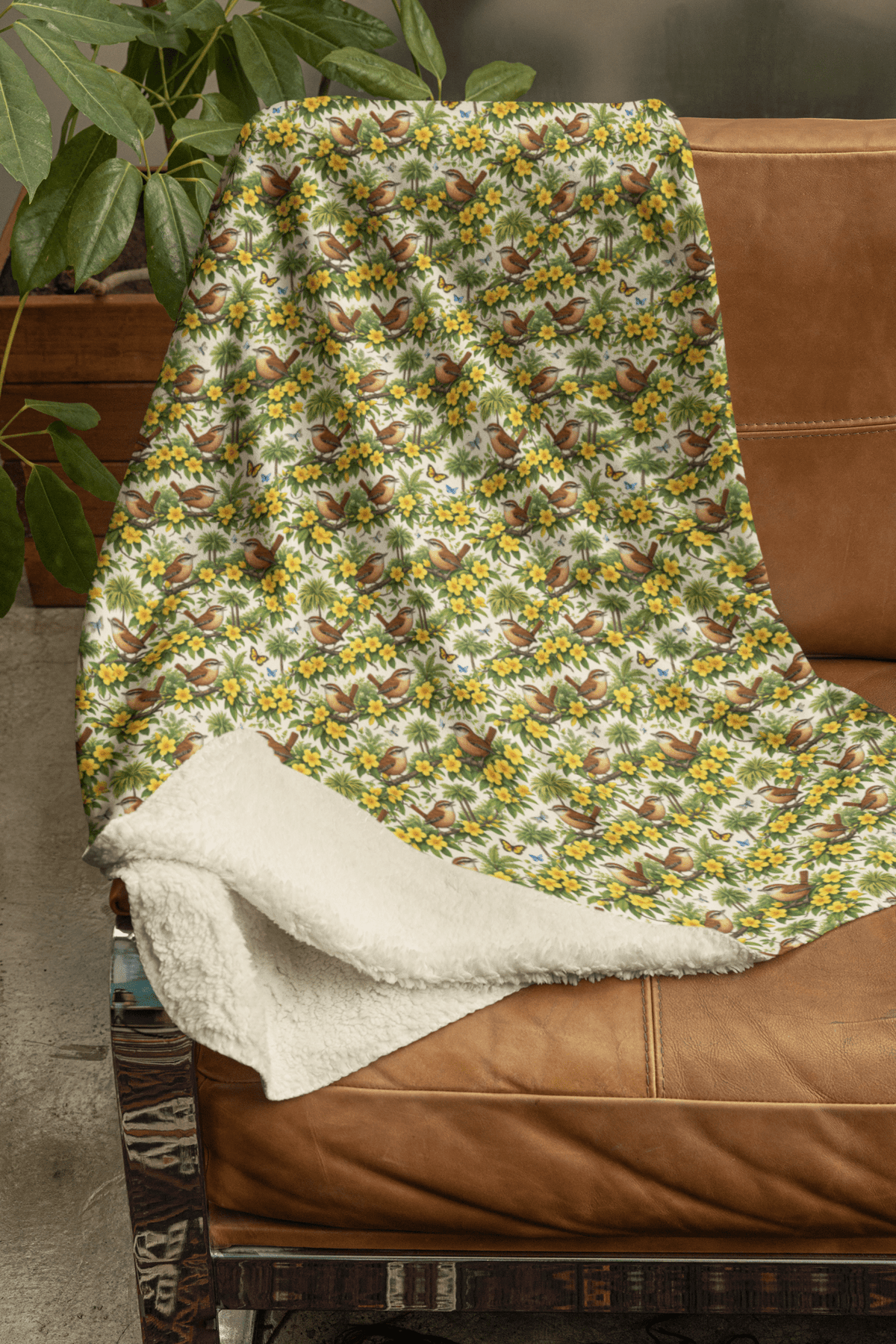South Carolina Flora & Fauna Sherpa Blanket