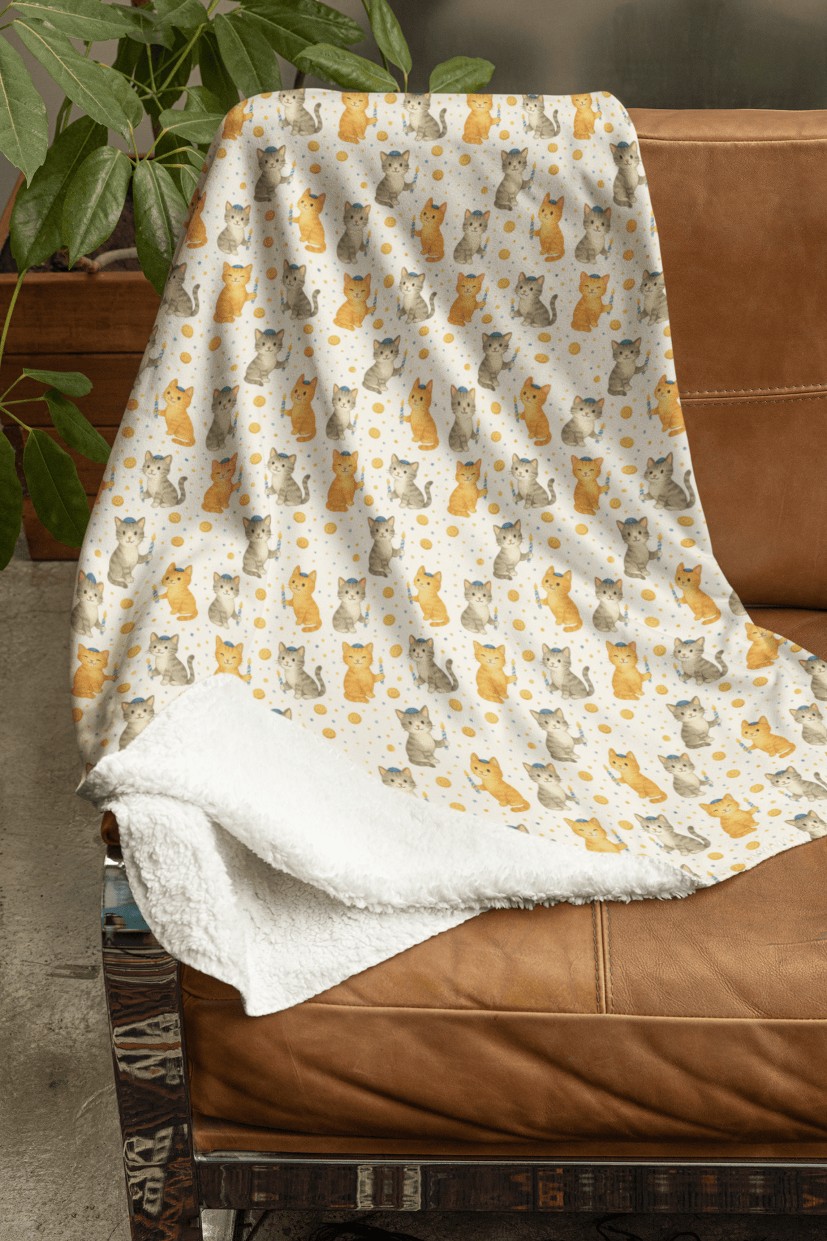 Hanukkah Critters Sherpa Blanket