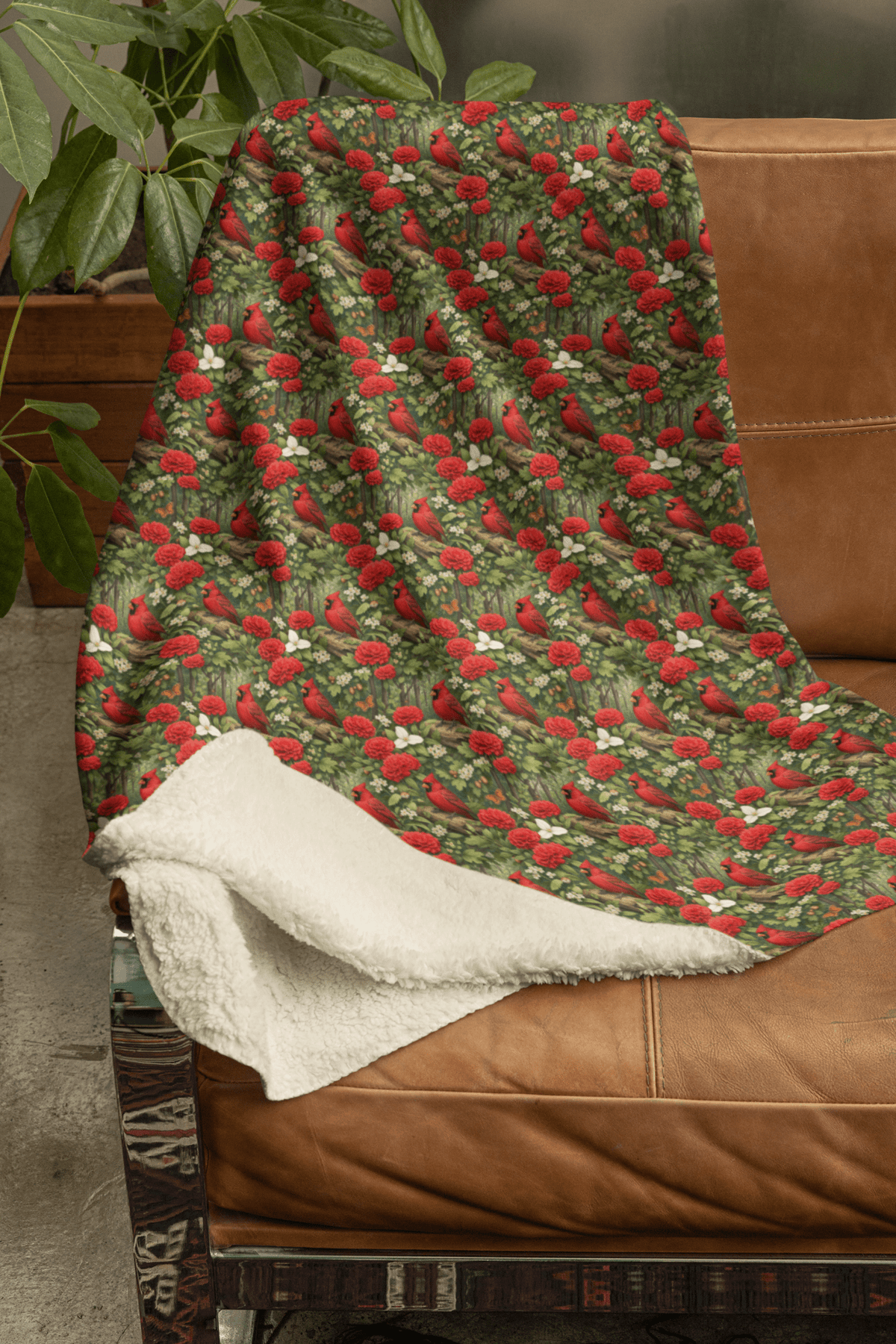 Ohio Flora & Fauna Sherpa Blanket