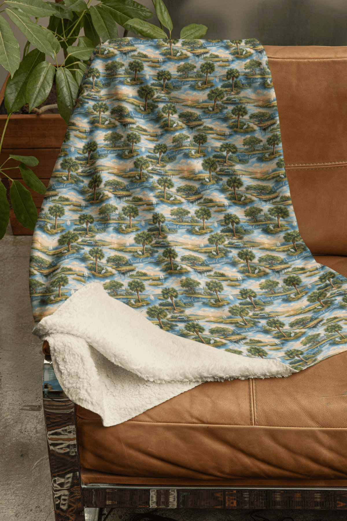 South Carolina Lowcountry Grace Sherpa Blanket
