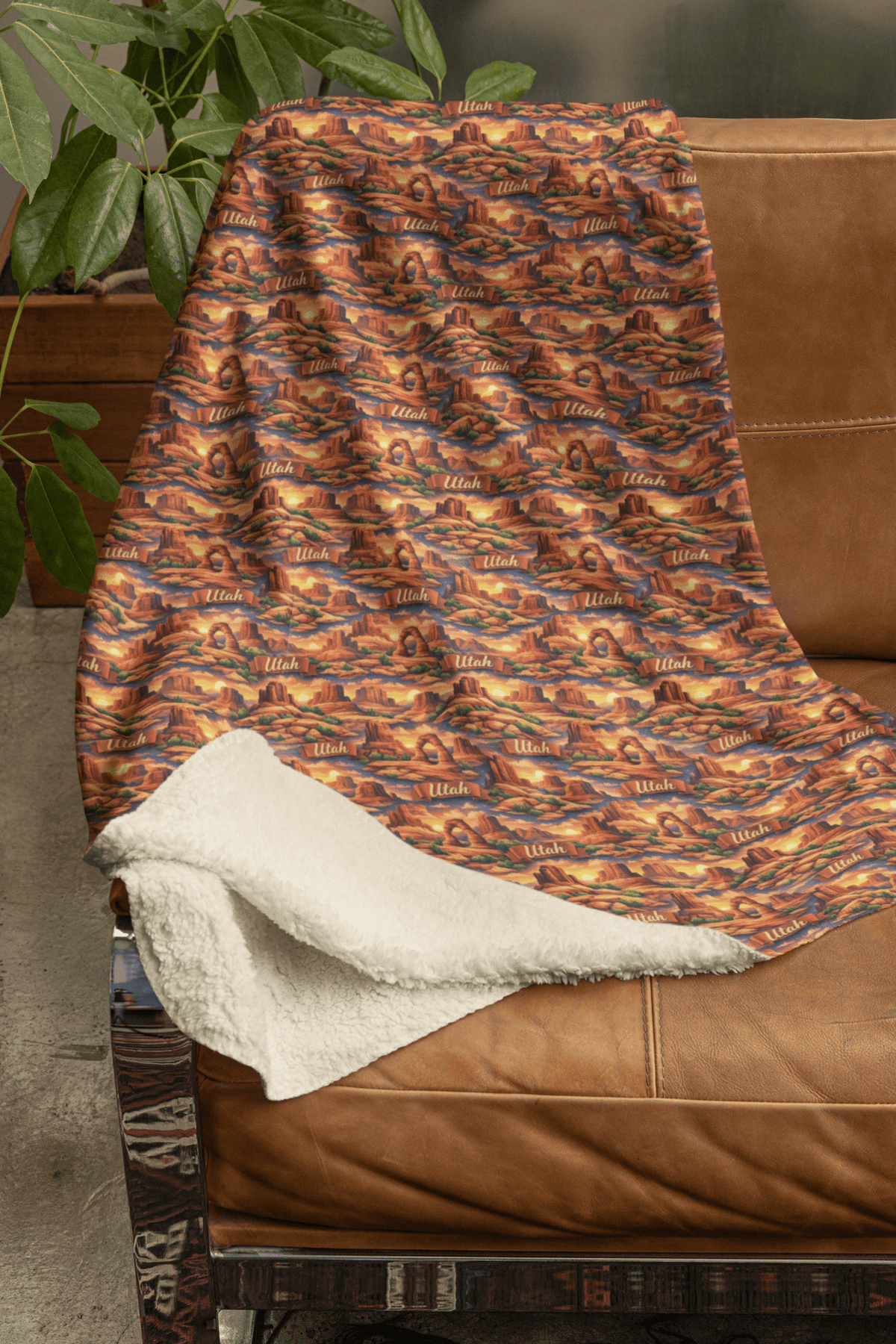 Utah Canyon Light Sherpa Blanket