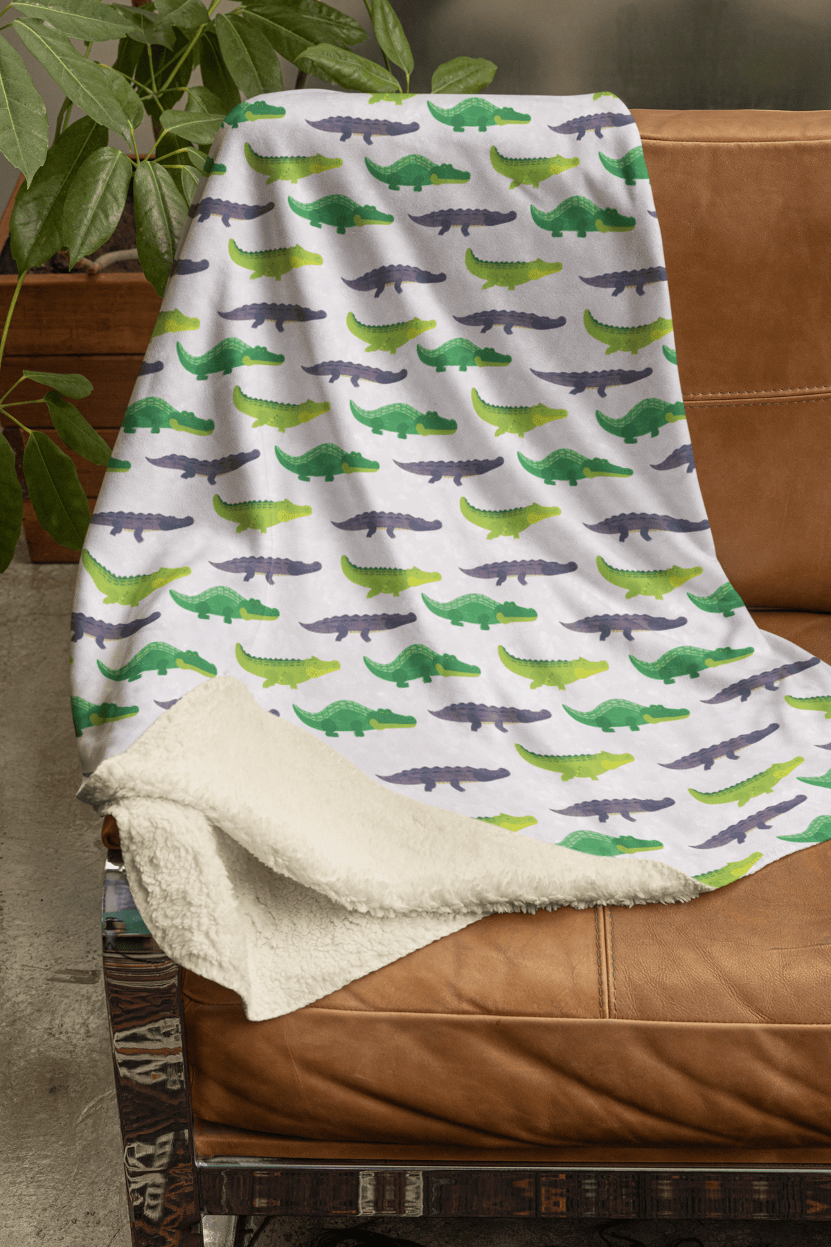 Swampy Smiles Sherpa Blanket