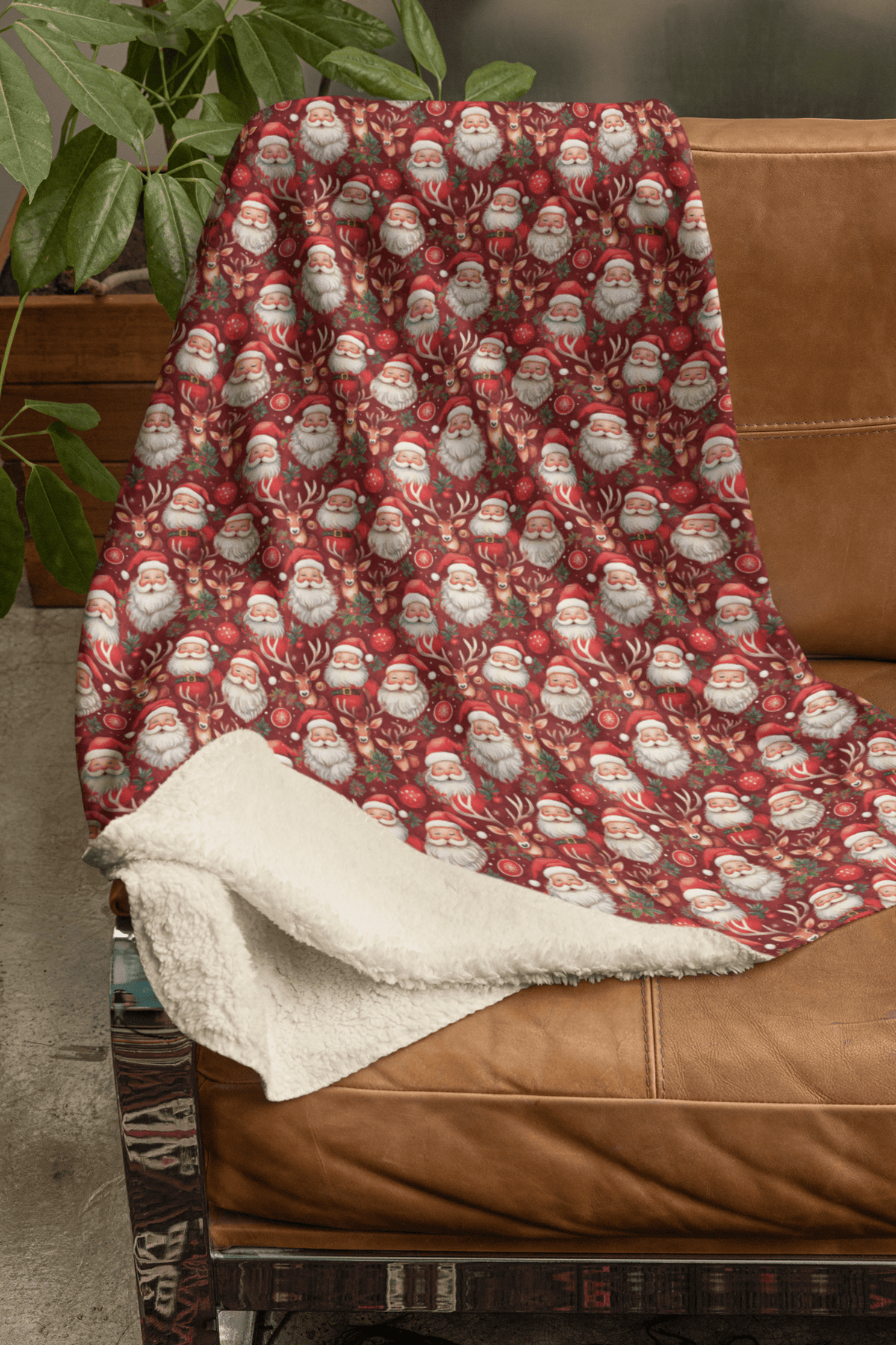 Holiday Hoopla With Santa Sherpa Blanket