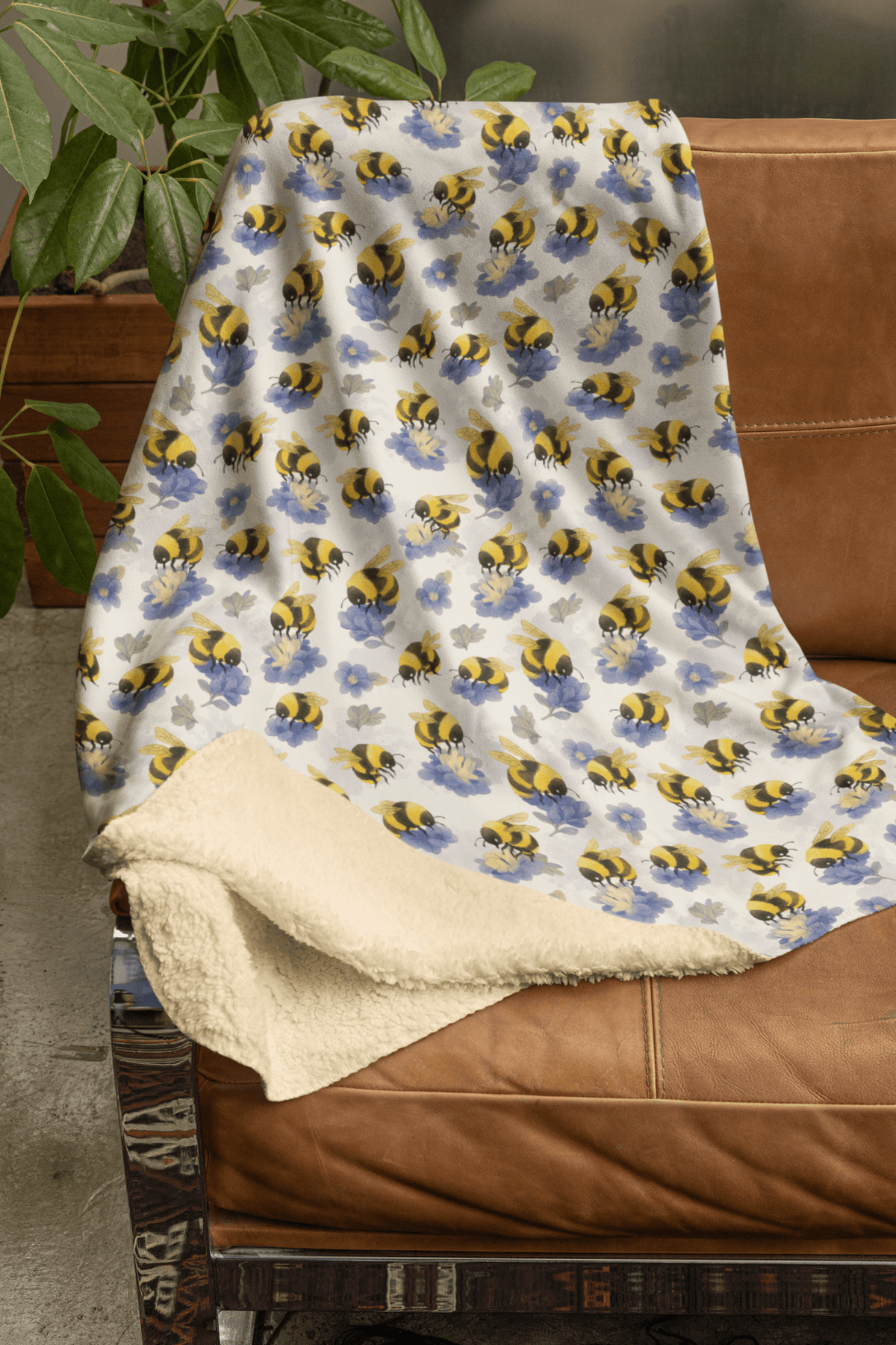 Buzz & Bloom Sherpa Blanket