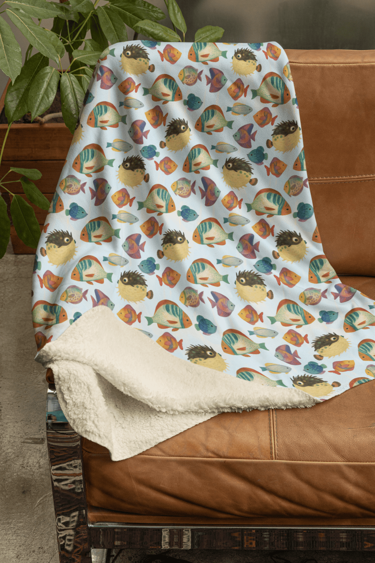 Fin-tastic Fiesta Sherpa Blanket