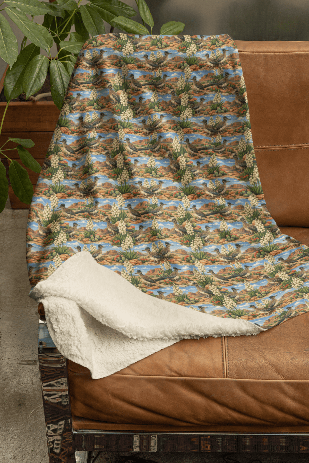 New Mexico Flora & Fauna Sherpa Blanket