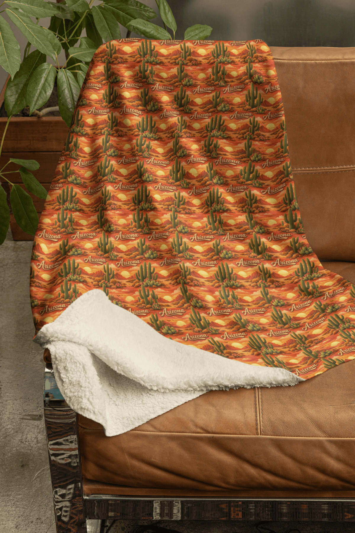 Arizona Desert Sun Sherpa Blanket