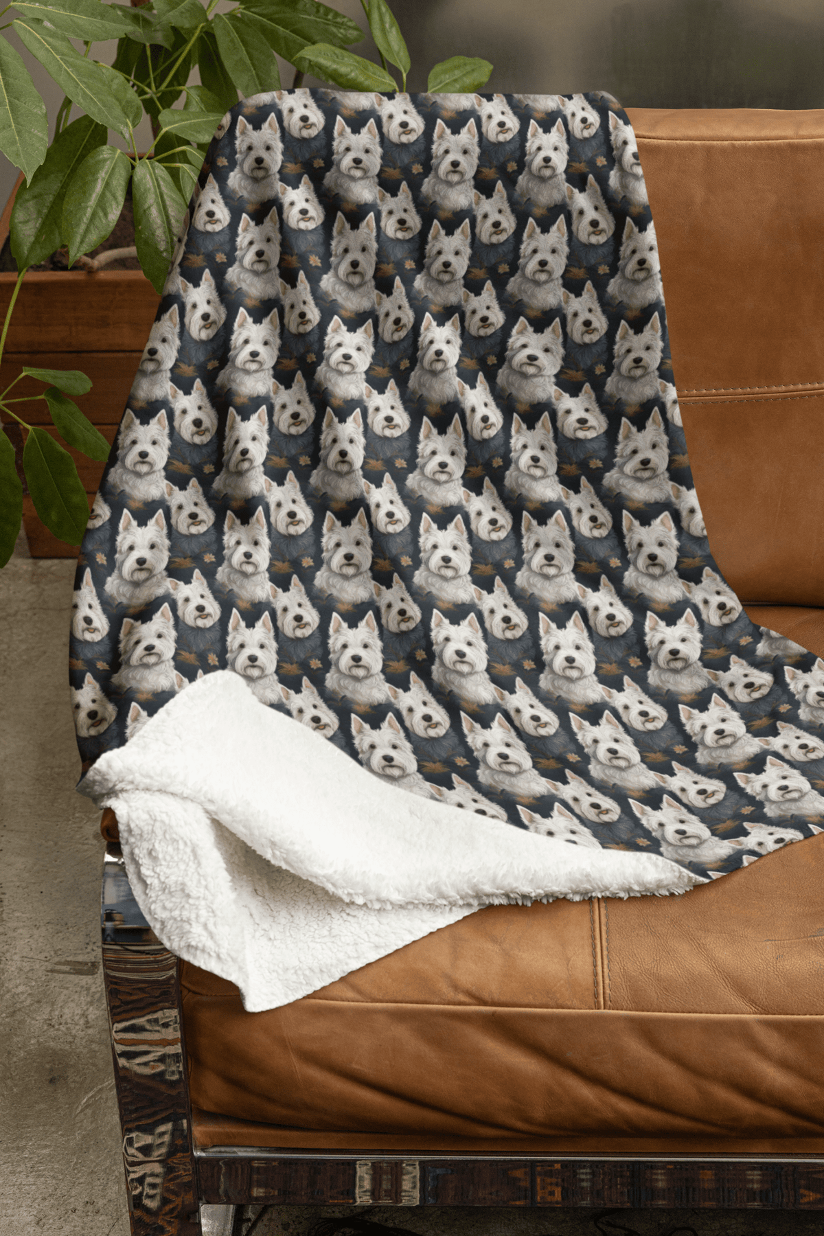 Westie Wonders Sherpa Blanket