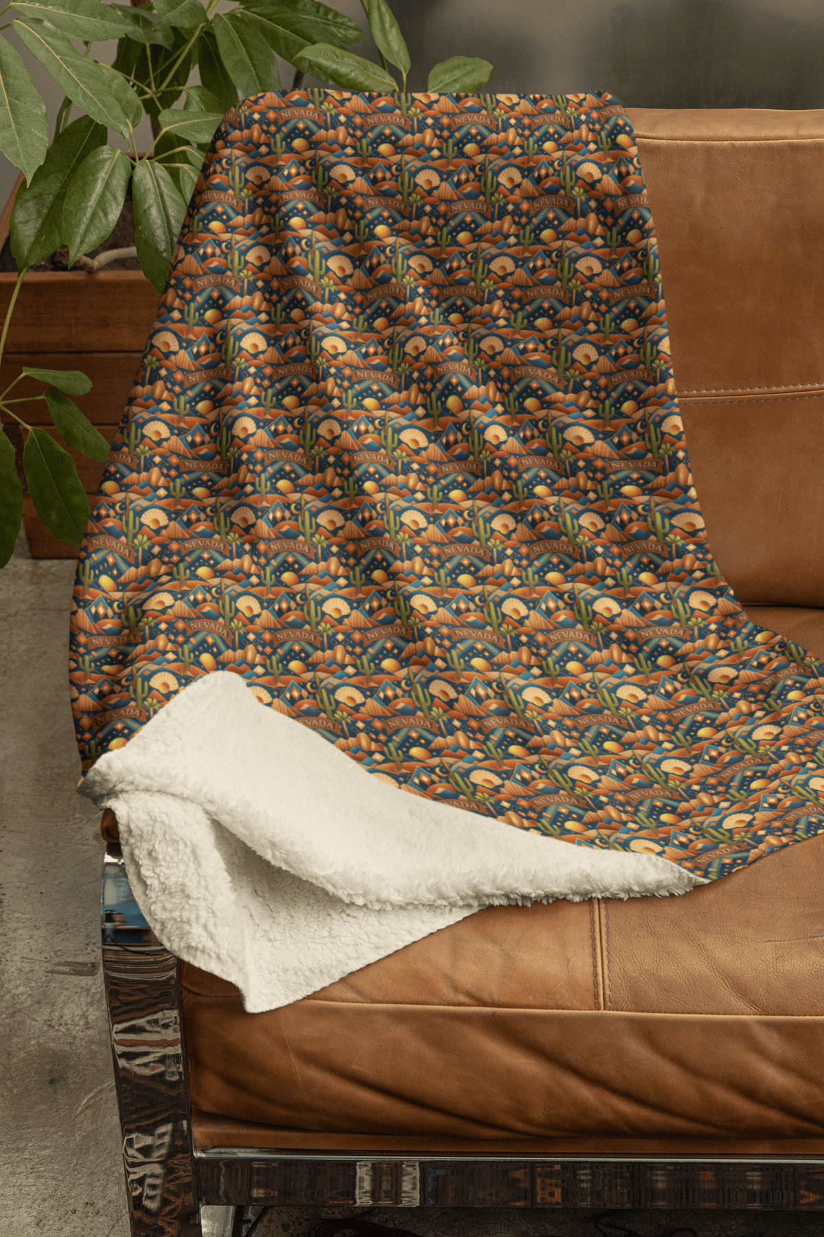 Nevada Desert Luxe Sherpa Blanket