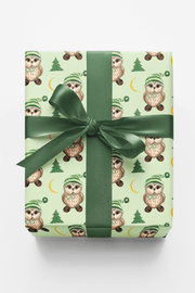 Snowshoe Owl Wrapping Paper | Michelle Gilsey | Artist Corner