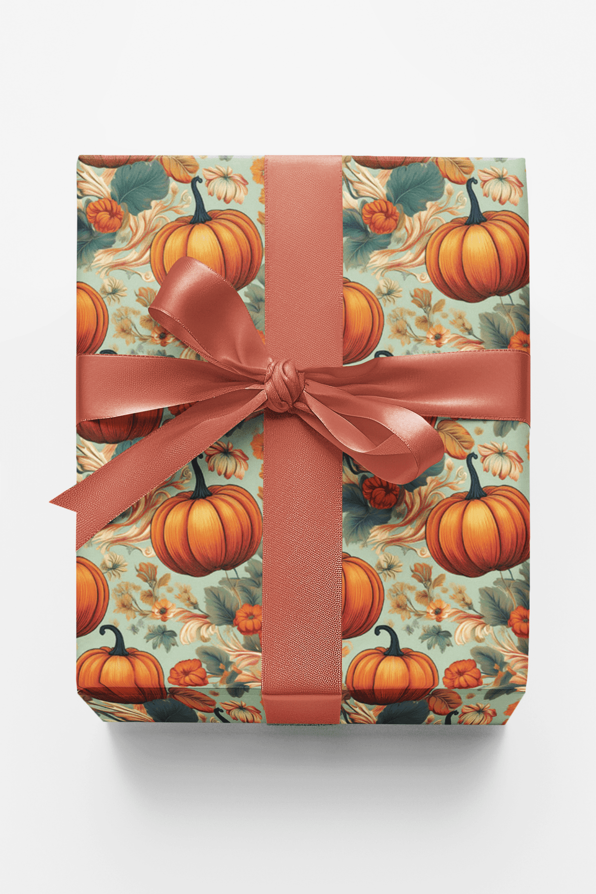 Harvest Pumpkins Toile Wrapping Paper