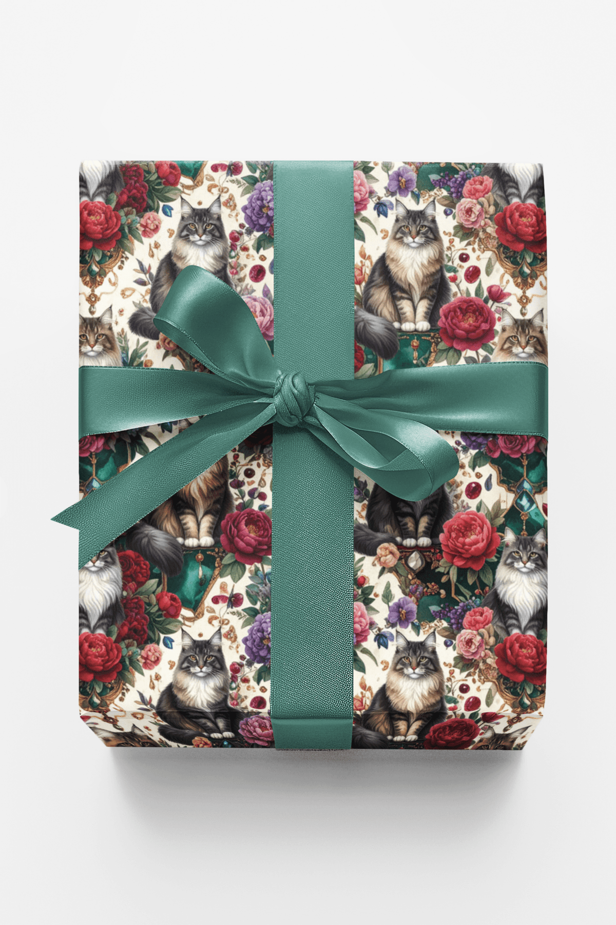 Luxury Jewel Garden (maine Coon) Wrapping Paper