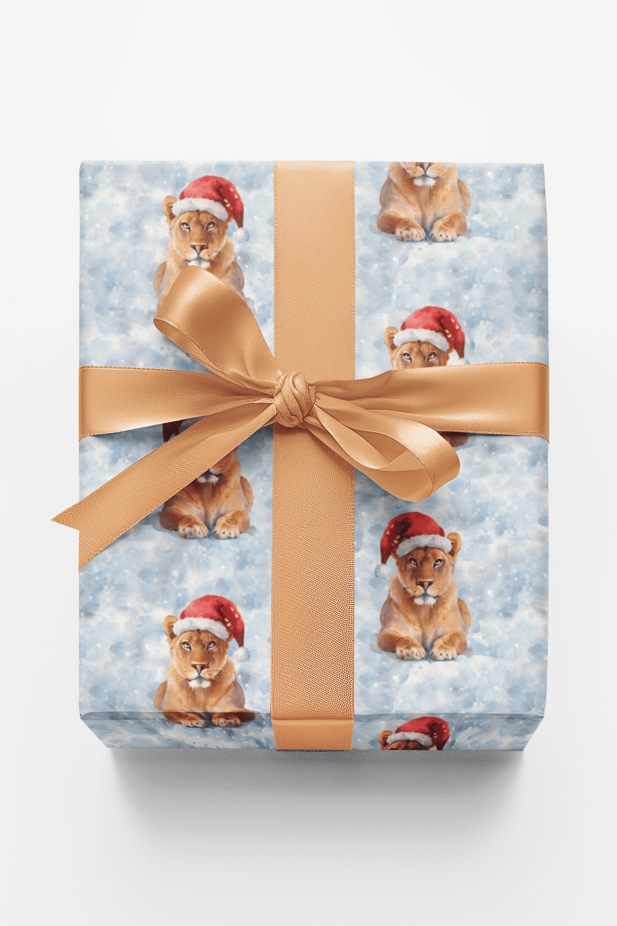 Wintertime Lioness Wrapping Paper