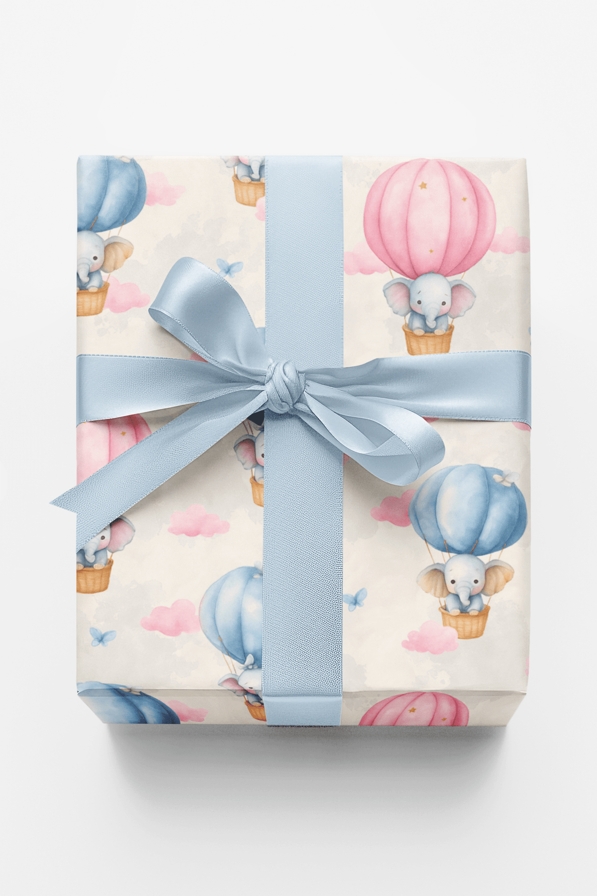 Whimsical Elephants In The Sky Wrapping Paper