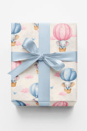 Whimsical Elephants In The Sky Wrapping Paper