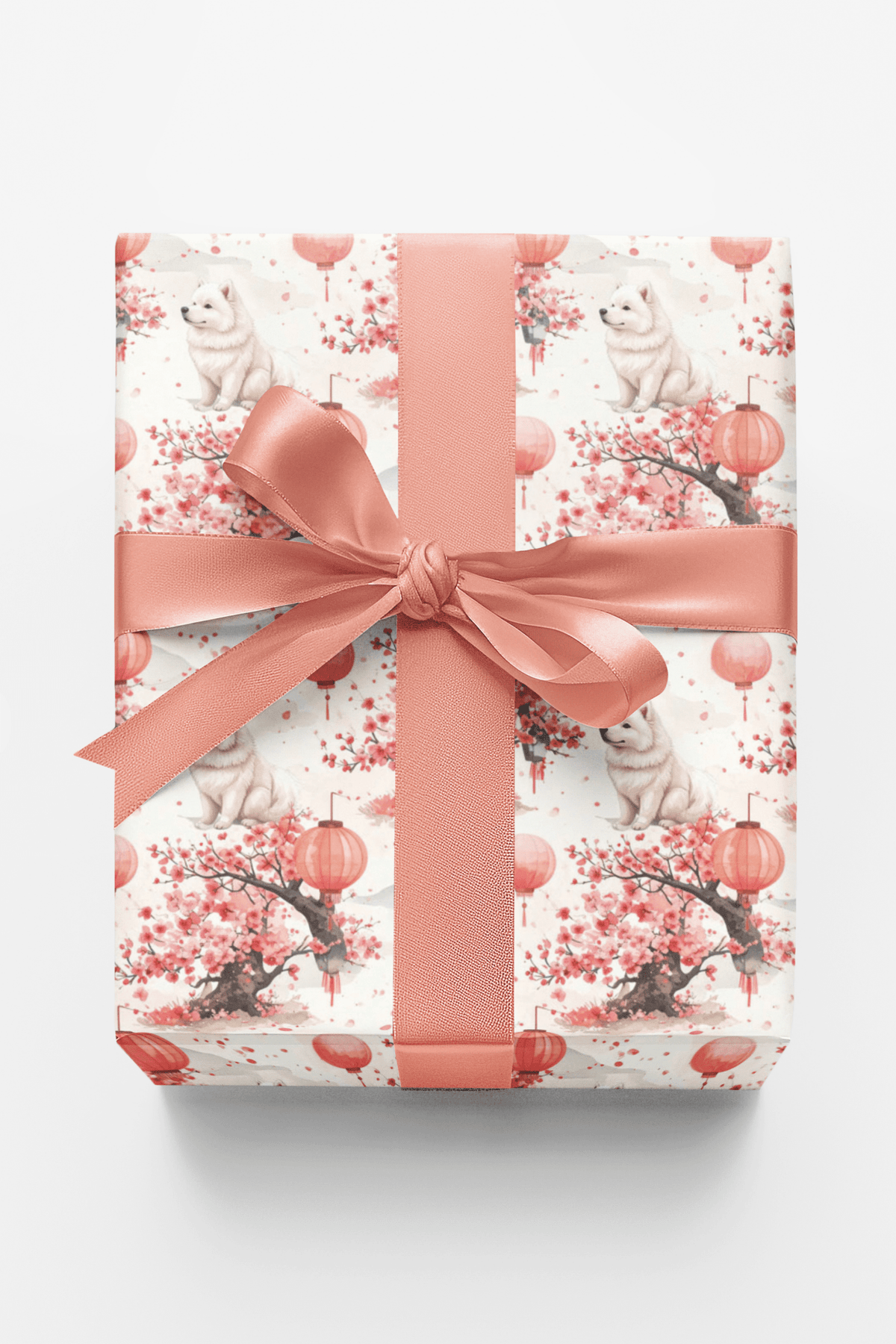 Samoyed Cherry Blossom Festival Wrapping Paper