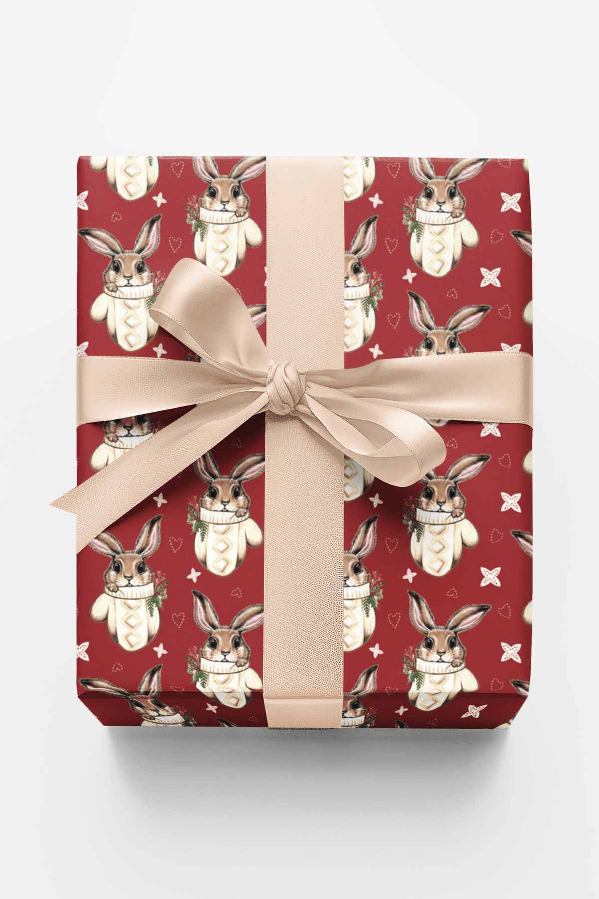 Winter Mitten Bunny Wrapping Paper | Michelle Gilsey | Artist Corner
