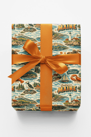 Maine Postcard Memories Wrapping Paper