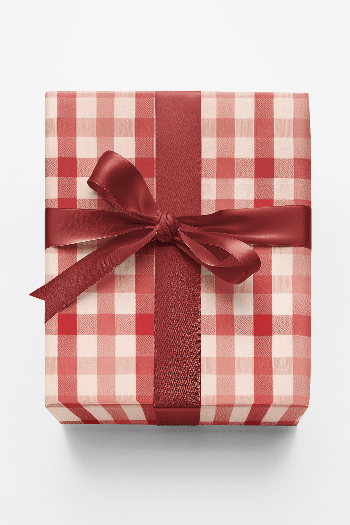 Gingham Gala Classic Red Wrapping Paper