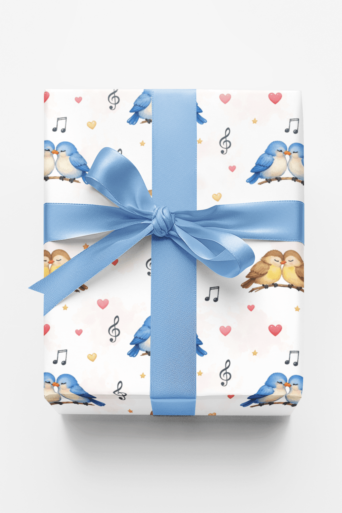 Lovebirds On A Wire Wrapping Paper