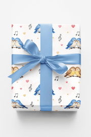 Lovebirds On A Wire Wrapping Paper