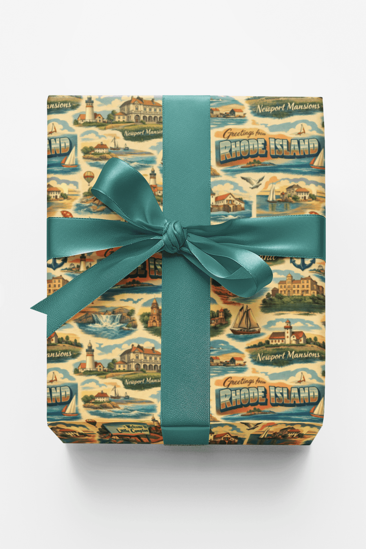 Rhode Island Postcard Memories Wrapping Paper