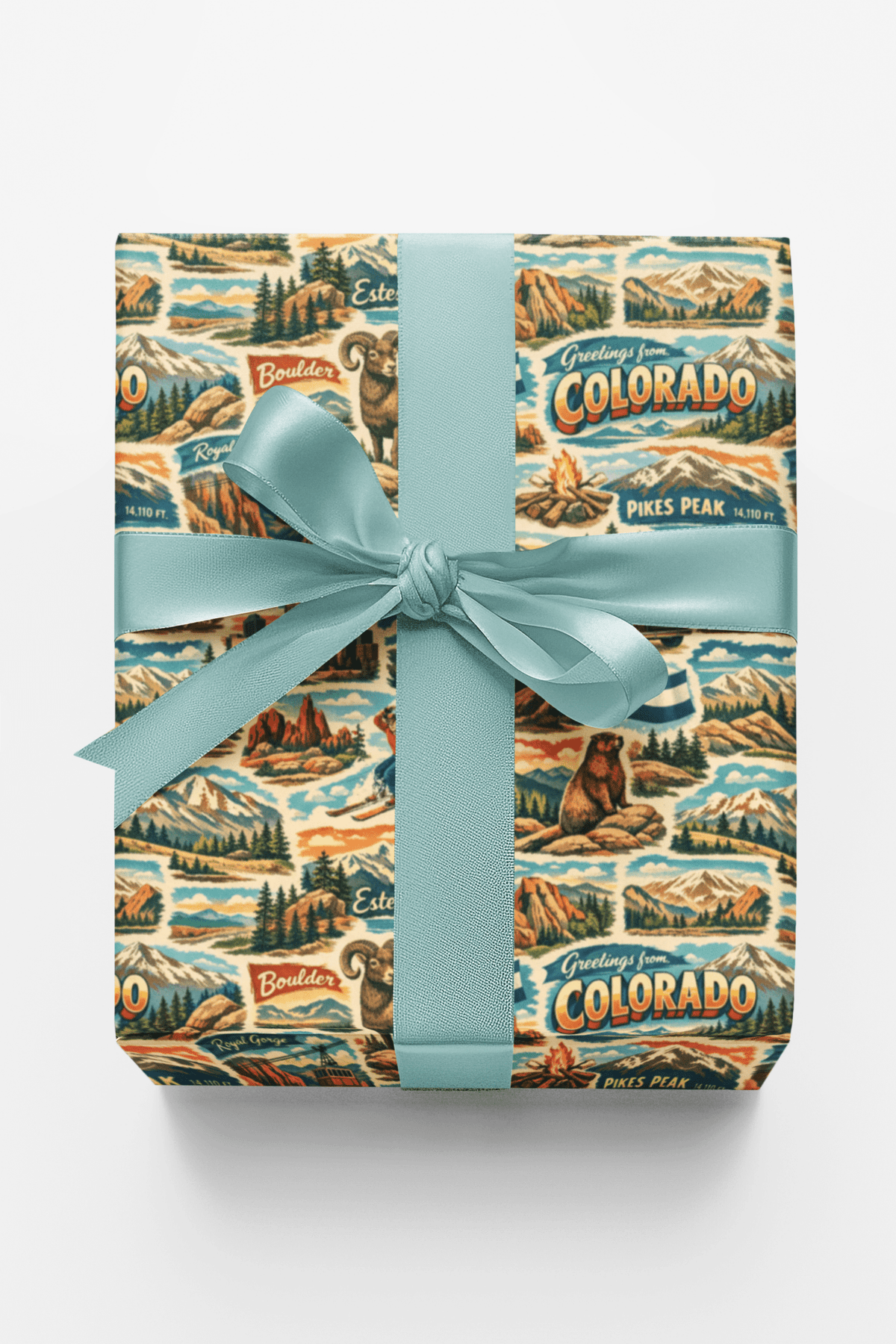 Colorado Postcard Memories Wrapping Paper