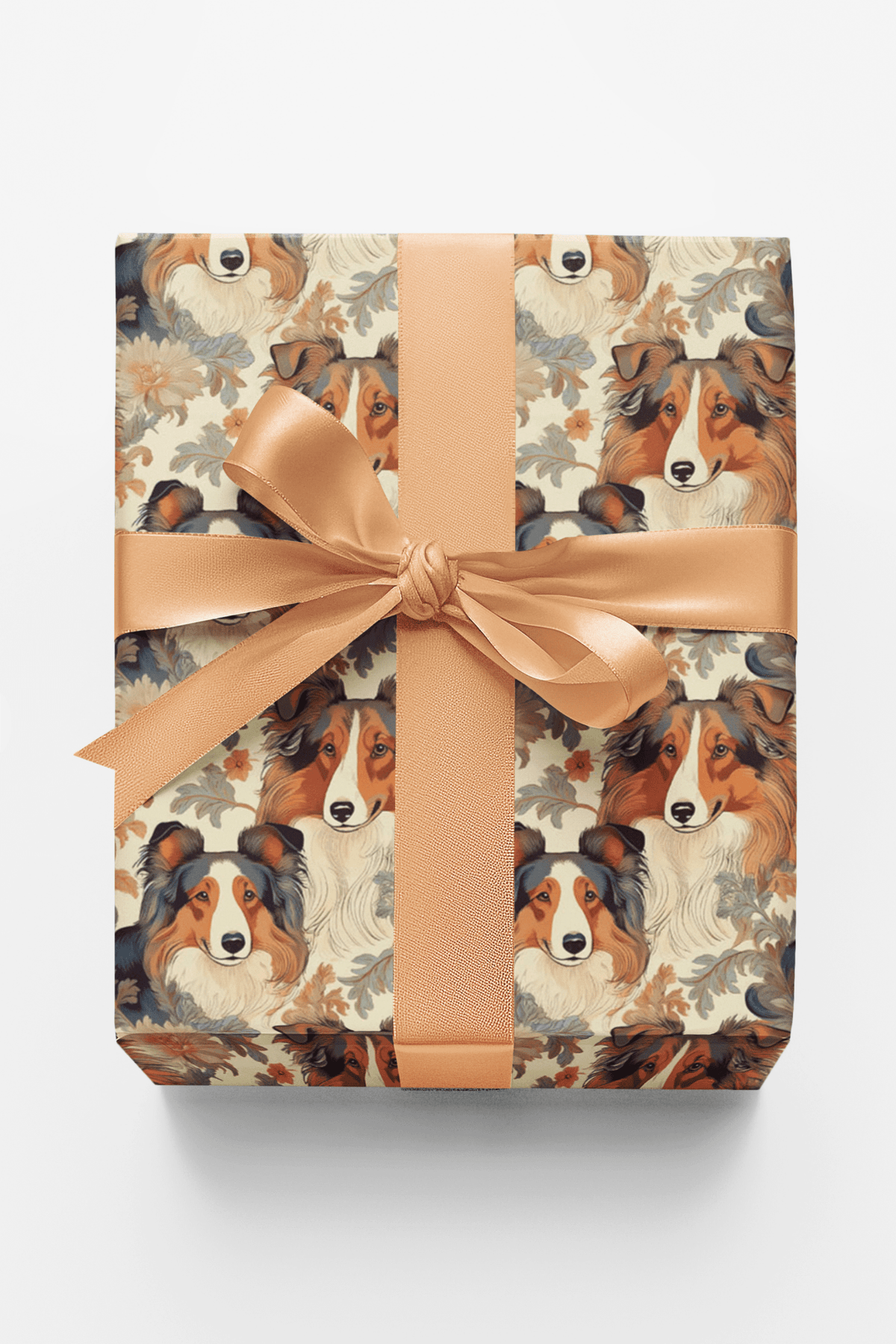 Collie Classic Toile Wrapping Paper