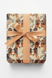Collie Classic Toile Wrapping Paper