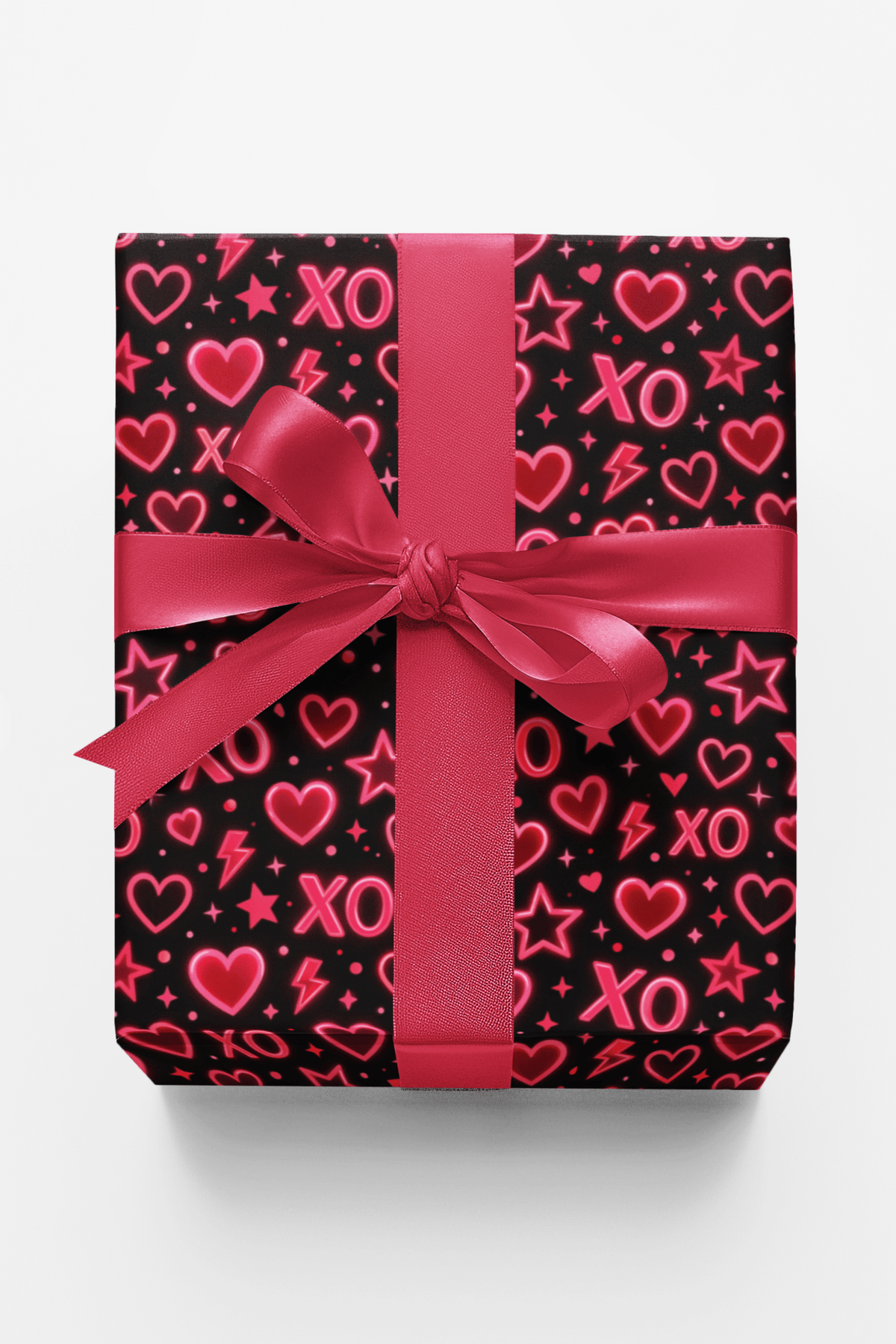 Neon Valentine Doodles Wrapping Paper