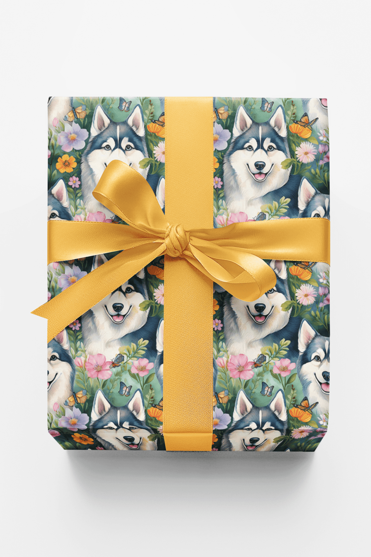 Husky Garden Party Wrapping Paper