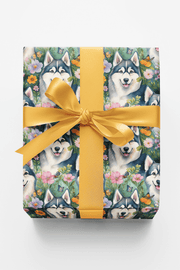 Husky Garden Party Wrapping Paper