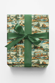 Oregon Postcard Memories Wrapping Paper