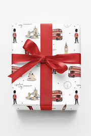 London Love Postcards Wrapping Paper