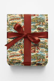 Missouri Postcard Memories Wrapping Paper