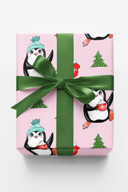 Winter Fun Penguin Wrapping Paper | Michelle Gilsey | Artist Corner
