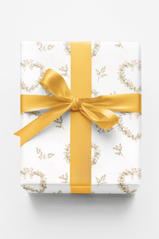 Floral Frame Hearts Wrapping Paper