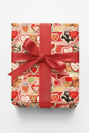 Vintage Valentine Collage Wrapping Paper