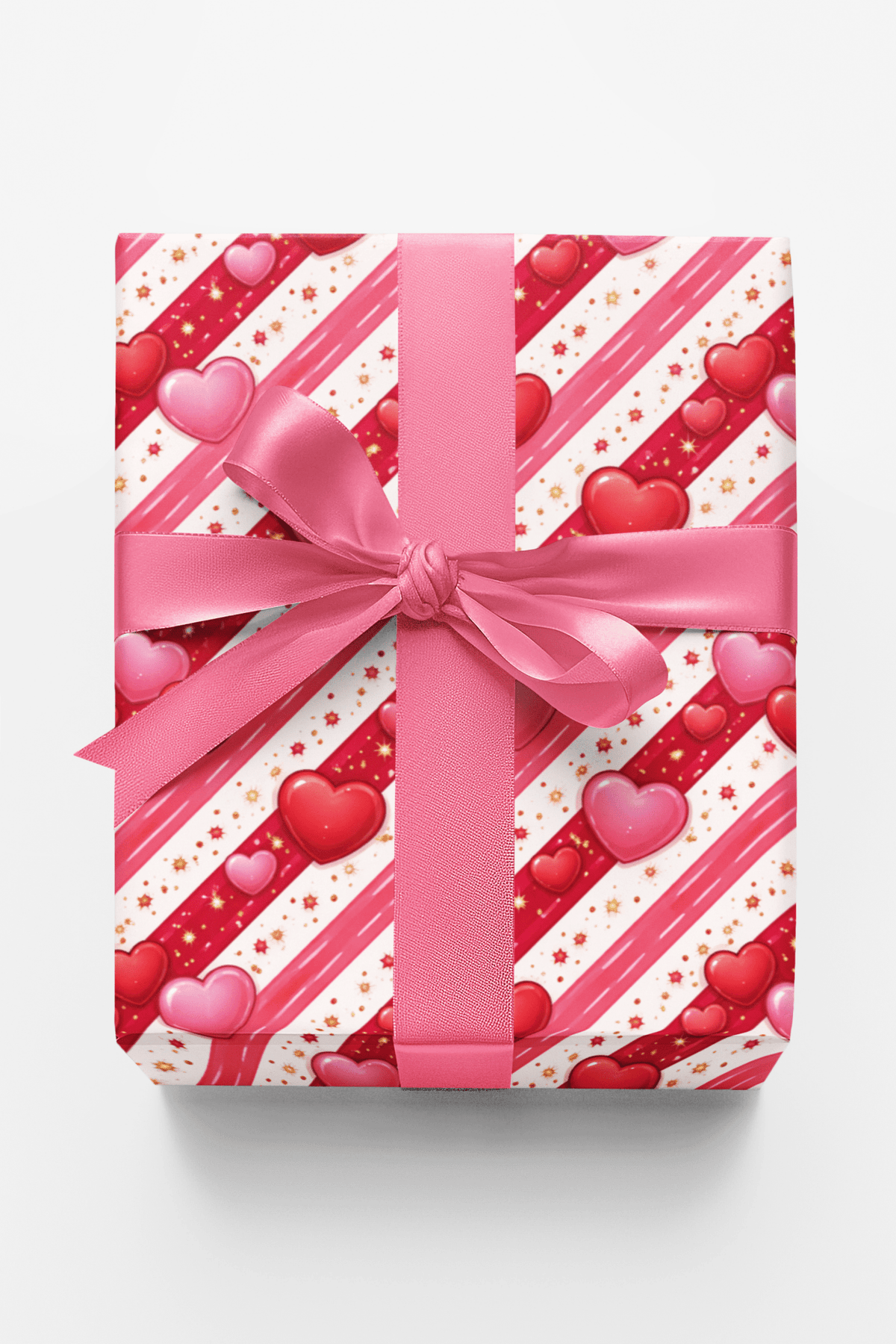 Candy Stripe Amour Wrapping Paper