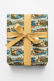 Minnesota Postcard Memories Wrapping Paper