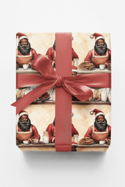 Santas Cookie Break Wrapping Paper